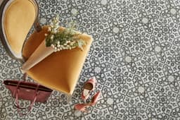 Luxury Vinyl Sheet Platinum Filigree Iron 130353 Prop