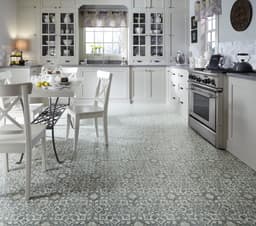 Luxury Vinyl Sheet Platinum Filigree Iron 130353 Roomscene