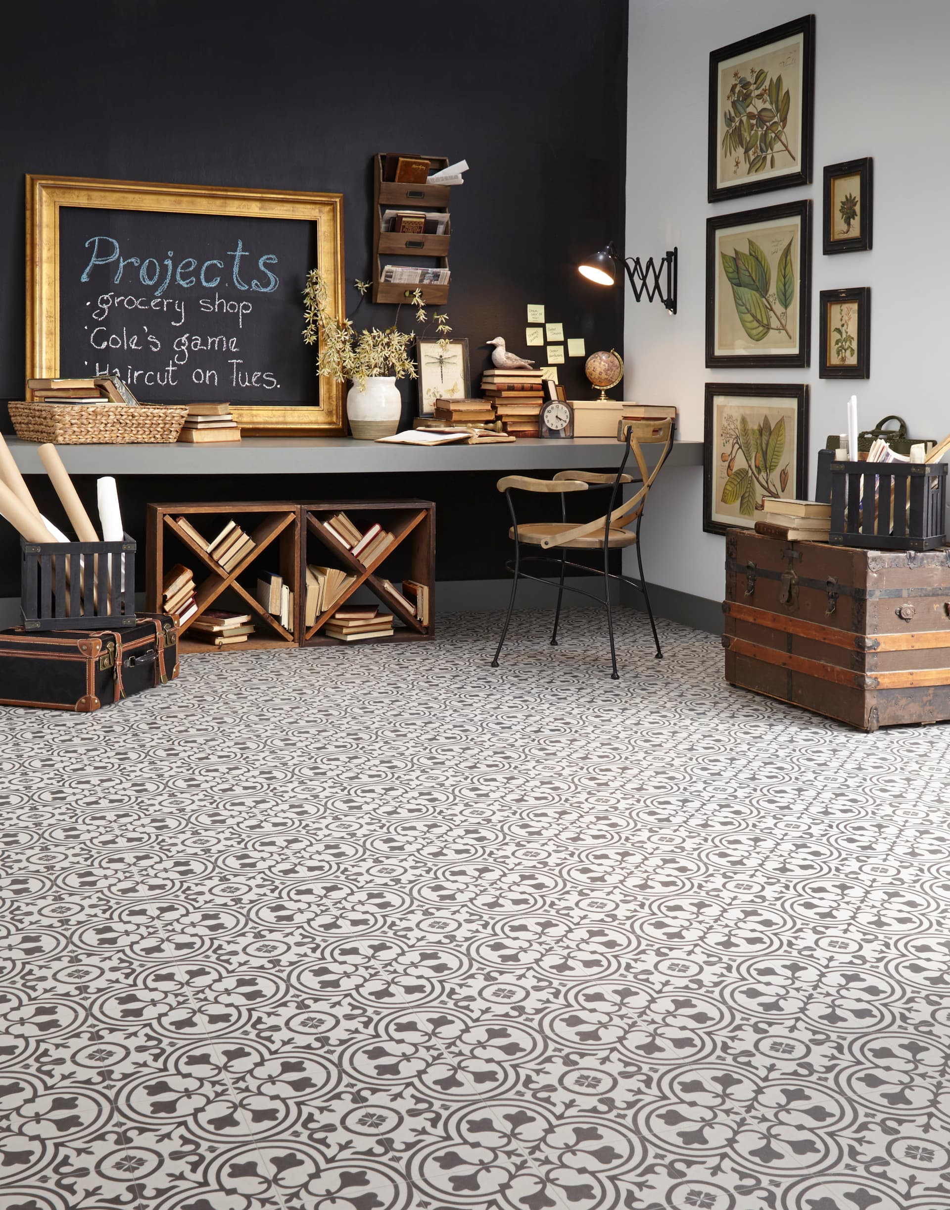 Luxury Vinyl Sheet Silver Deco Wrought Iron 080390 | Mannington