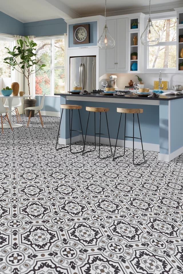 Luxury Vinyl Sheet Platinum Tapestry Wool 130451