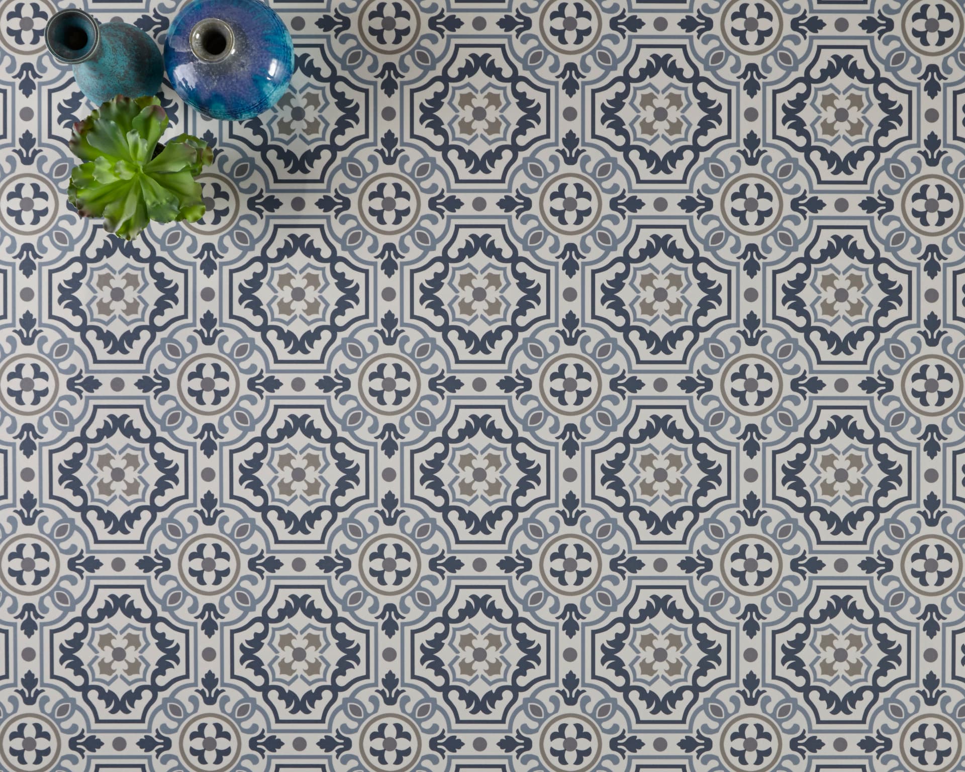 Luxury Vinyl Sheet Gold Tapestry Denim 100452 Prop 
