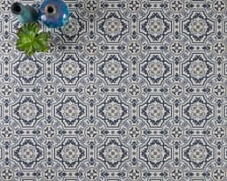 Luxury Vinyl Sheet Gold Tapestry Denim 100452 Prop