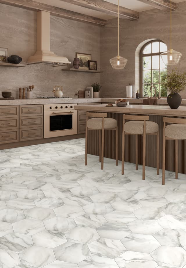 Luxury Vinyl ADURA®APEX Artemis Hexagon Cloud Cover APS140