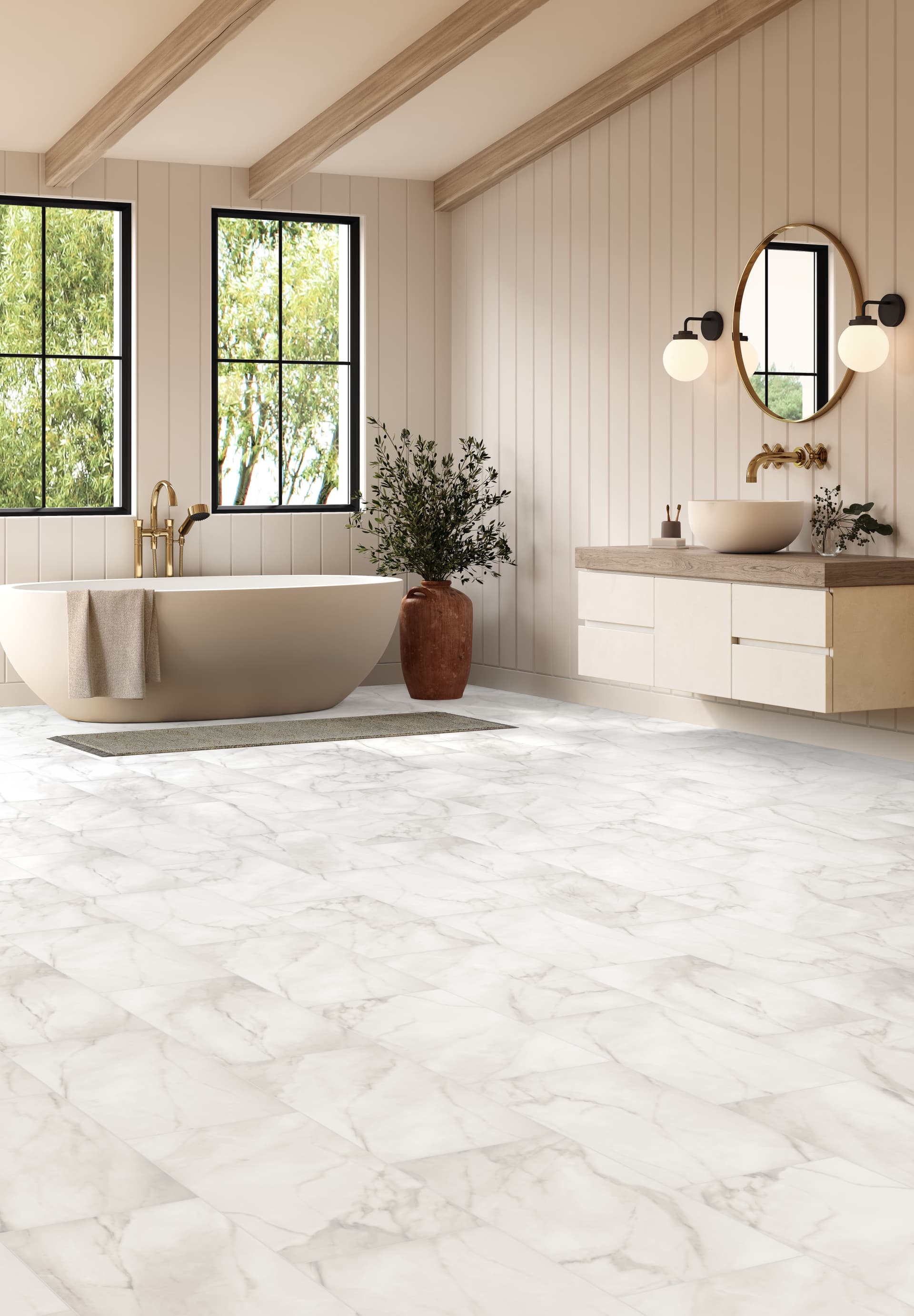 Luxury Vinyl ADURA®PRO Rigid Calacatta Ivory RSR105 | Mannington