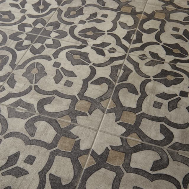 Luxury Vinyl Sheet Silver Filigree Iron 080353