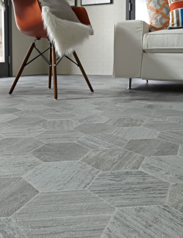 Luxury Vinyl Sheet Silver Hive Swarm 080382