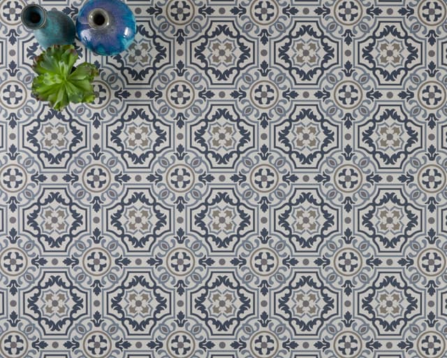 Luxury Vinyl Sheet Silver Tapestry Denim 080452