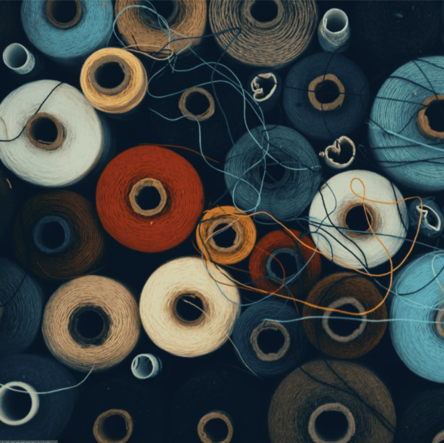 Colorful spools