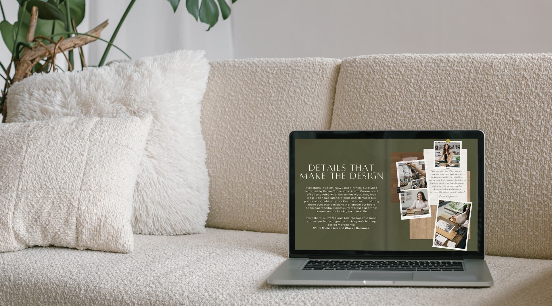 Look book header website