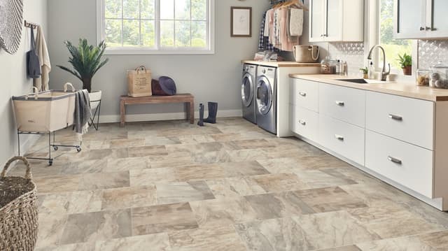 Luxury Vinyl Sheet Platinum Cambridge Limestone 130031